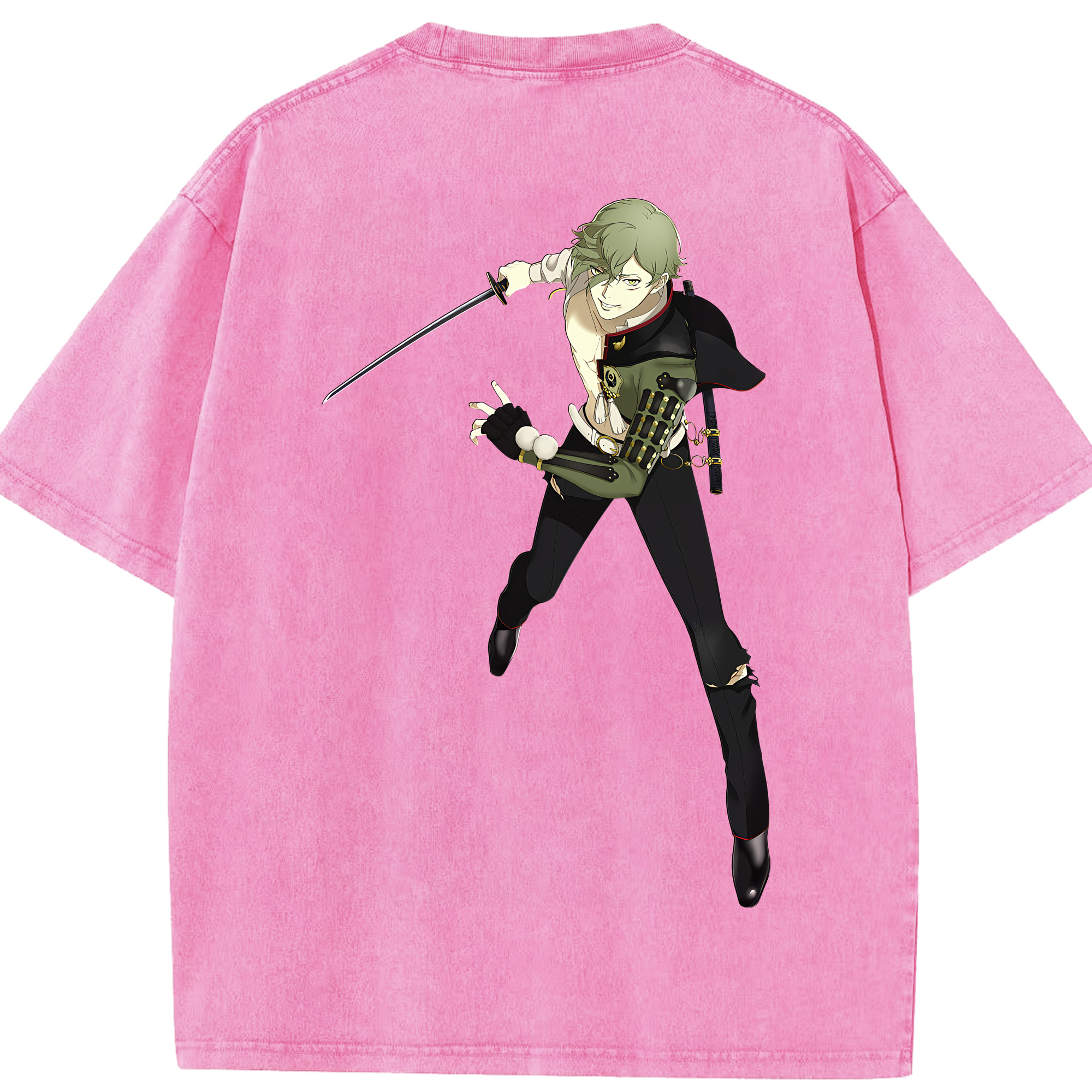 （画像用） 刀剣乱舞 Touken Ranbu 綿100% ヴィンテージ風 半袖Tシャツ（背面プリント）